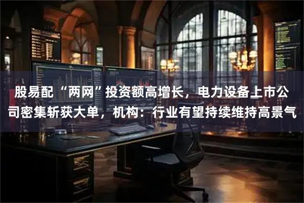 股易配 “两网”投资额高增长，电力设备上市公司密集斩获大单，机构：行业有望持续维持高景气